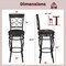 Costway Set of 2/4 Vintage Swivel Bar Stools 30'' Bistro Upholstered Dining Chairs Black